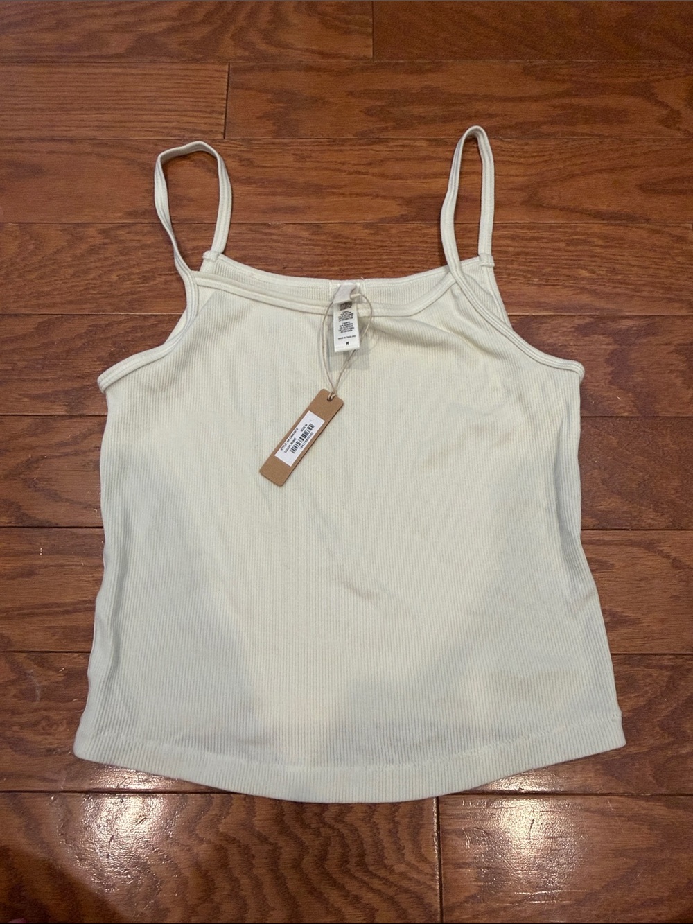 Skims everyday cotton ribbed cami in bone